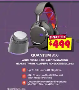 JB Hi-Fi Wireless multiplatform gaming headset with adaptive noise cancelling offer