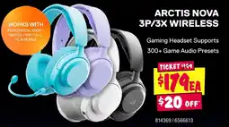 JB Hi-Fi Arctis nova 3p/3x wireless offer