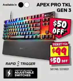 JB Hi-Fi Apex pro tkl gen 3 offer