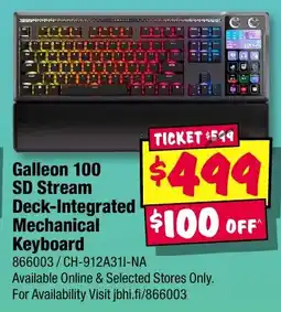 JB Hi-Fi Galleon 100 sd stream deck integrated mechanical keyboard offer