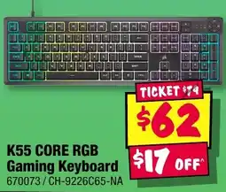 JB Hi-Fi K55 core rgb gaming keyboard offer