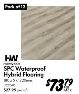 Bunnings Spc waterproof hybrid flooring offer