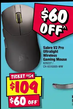 JB Hi-Fi Sabre V2 Pro Ultralight Wireless Gaming Mouse offer