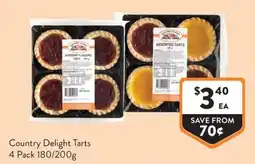 Foodworks Country Delight Tarts offer
