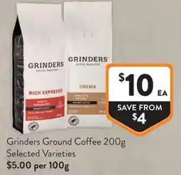 Foodworks Grinders Ground Coffee offer