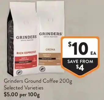 Foodworks Grinders Ground Coffee offer