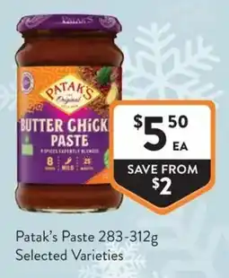 Foodworks Patak's Paste offer