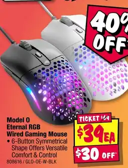 JB Hi-Fi Model 0 eternal rgb wired gaming mouse offer