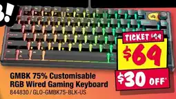 JB Hi-Fi Gmbk 75% customisable rgb wired gaming keyboard offer