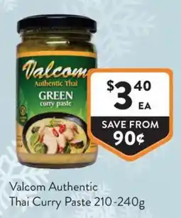 Foodworks Valcom Authentic Thai Curry Paste offer