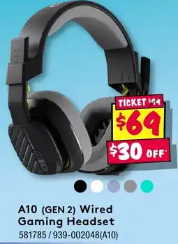 JB Hi-Fi A10 gen 2 wired gaming headset offer