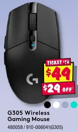 JB Hi-Fi G305 Wireless Gaming Mouse offer
