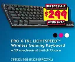 JB Hi-Fi Pro x tkl lightspeed wireless gaming keyboard offer