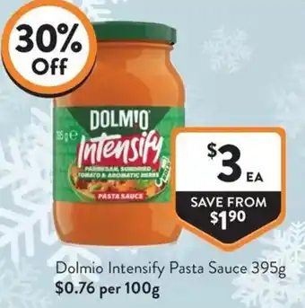 Foodworks Dolmio Intensify Pasta Sauce offer