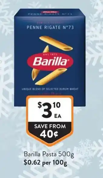 Foodworks Barilla Pasta offer