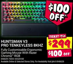 JB Hi-Fi Huntsman v3 pro tenkeyless 8khz offer