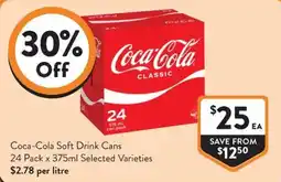 Foodworks Coca-Cola Soft Drink Cans offer