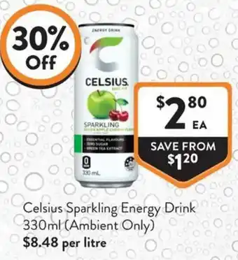 Foodworks Celsius Sparkling Energy Drink offer