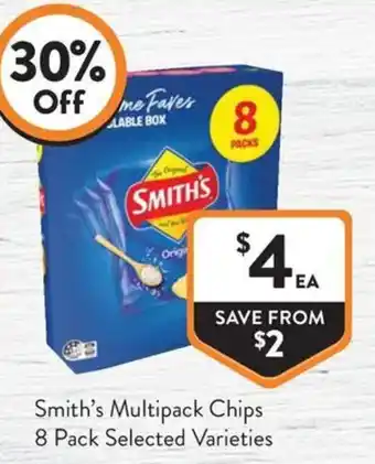 Foodworks Smith's Multipack Chips offer
