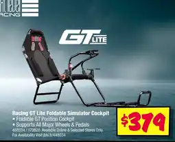 JB Hi-Fi Racing gt lite foldable simulator cockpit offer