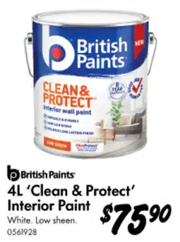 Bunnings Clean & Protect Interior paint offer