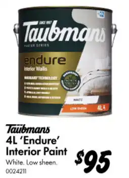 Bunnings Endure' Interior Paint offer