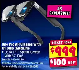 JB Hi-Fi One pro ar glasses with x1 chip offer