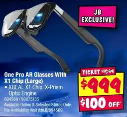 JB Hi-Fi One Pro AR Glasses With X1 Chip offer