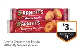 Foodworks Arnott's Cream or Iced Biscuits offer