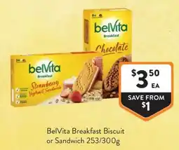 Foodworks BelVita Breakfast Biscuit or Sandwich offer