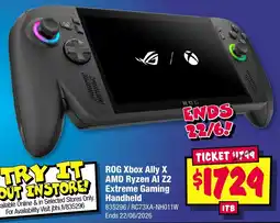 JB Hi-Fi Rog xbox ally x amd ryzen al z2 extreme gaming handheld offer