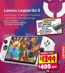 JB Hi-Fi Lenovo Legion Go S offer
