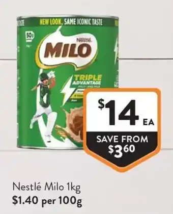 Foodworks Nestlé Milo offer