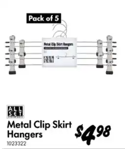 Bunnings Metal Clip Skirt Hangers offer