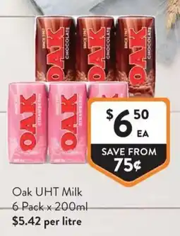 Foodworks Oak UHT Milk offer