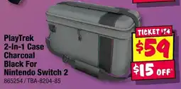 JB Hi-Fi PlayTrek 2 In 1 Case Charcoal Black For Nintendo Switch 2 offer