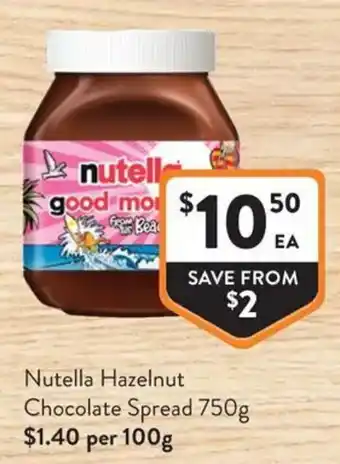 Foodworks Nutella Hazelnut Chocolate Spread offer
