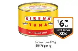 Foodworks Sirena Tuna offer
