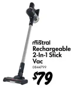 Bunnings Rechargeable 2 In 1 Stick Vac offer