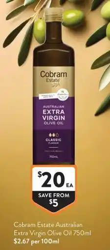 Foodworks Cobram Estate Australian Extra Virgin Olive Oil offer