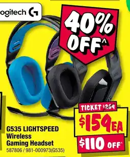 JB Hi-Fi G535 lightspeed wireless gaming headset offer