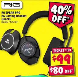 JB Hi-Fi R5 spear pro hs gaming headset black offer
