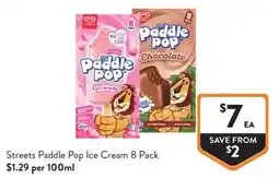 Foodworks Streets Paddle Pop Ice Cream offer