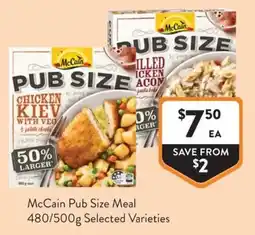 Foodworks McCain Pub Size Meal offer
