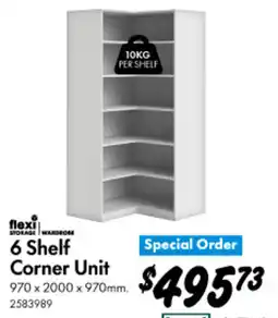 Bunnings 6 Shelf Corner Unit offer