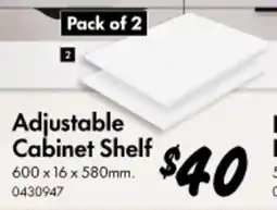 Bunnings Adjustable Cabinet Shelf offer