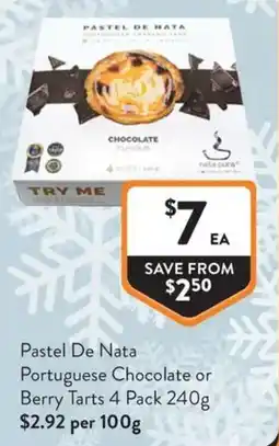 Foodworks Pastel De Nata Portuguese Chocolate or Berry Tarts offer