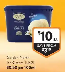 Foodworks Golden North Ice Cream Tub offer