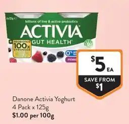 Foodworks Danone Activia Yoghurt offer