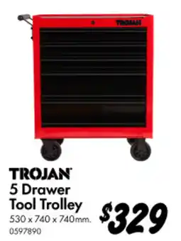 Bunnings 5 Drawer Tool Trolley offer